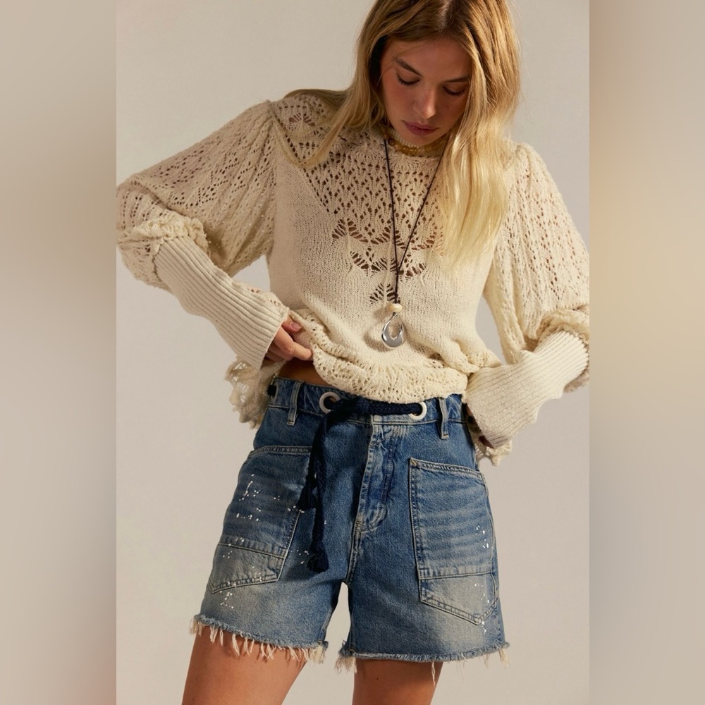 NWT We The Free Moxie Denim Shorts- Timeless Blue